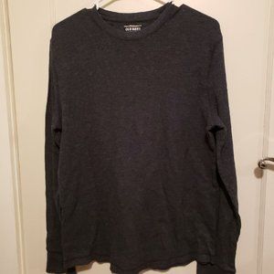 Men's Gray Thermal Top - Large